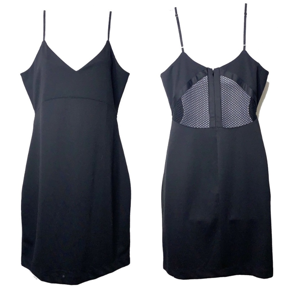 VICTORIA’S SECRET Black Mini Dress w/Mesh Cutouts S